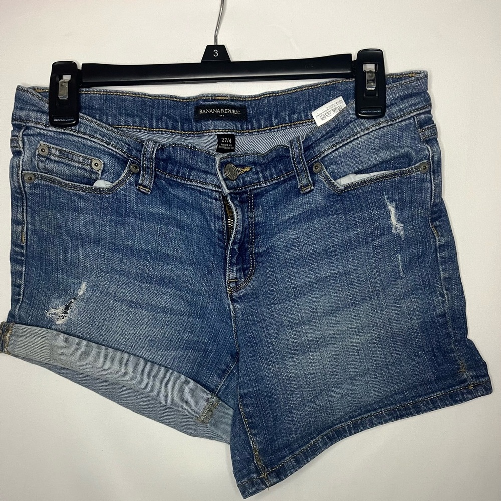 Banana Republic Women's Distressed Blue Jean Shorts